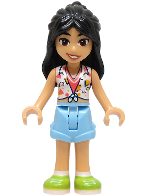 Friends Liann - White Blouse, Coral Shirt, Bright Light Blue Shorts, Lime Shoes – ПРИЯТЕЛИ