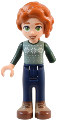 Friends Autumn - Sand Green Sweater Vest, Dark Blue Trousers, Nougat and Reddish Brown Boots – ПРИЯТЕЛИ