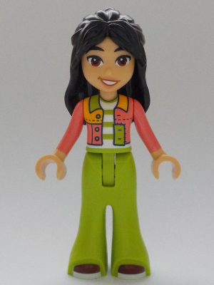 Friends Liann - Coral Jacket, Lime Trousers Bell-Bottoms, Dark Red Shoes – ПРИЯТЕЛИ