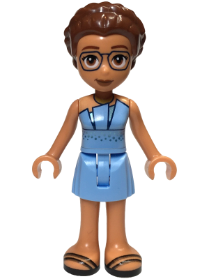 Friends Olivia (Adult) - Bright Light Blue Dress, Black Sandals – ПРИЯТЕЛИ