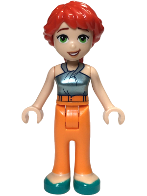 Friends Mia (Adult) - Metallic Blue Halter Top, Orange Pants, Dark Turquoise Shoes – ПРИЯТЕЛИ