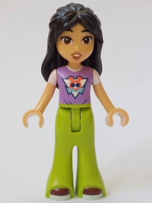 Friends Liann - Medium Lavender Top, Lime Trousers Bell-Bottoms, Dark Red Shoes, Smile with Top Teeth – ПРИЯТЕЛИ