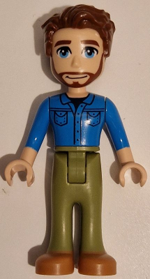 Friends Jonathan - Dark Azure Shirt, Olive Green Trousers, Medium Nougat Shoes, Reddish Brown Hair – ПРИЯТЕЛИ