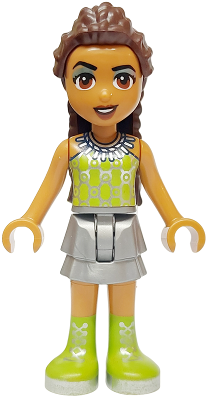 Friends Andrea (Adult) - Flat Silver Skirt, Lime Halter Top and Boots – ПРИЯТЕЛИ