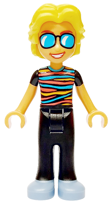 Friends Alexander - Striped Top, Black Legs, Sand Blue Shoes – ПРИЯТЕЛИ