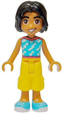 Friends Nabil - Medium Azure Top, Yellow Trousers Cropped Large Pockets – ПРИЯТЕЛИ