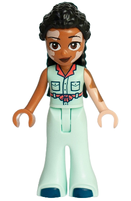 Friends Jordin - Light Aqua Jumpsuit Bell-Bottoms, Dark Blue Shoes – ПРИЯТЕЛИ