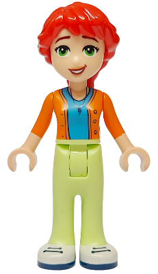 Friends Mia (Adult) - Dark Azure Shirt, Orange Sweater, Yellowish Green Pants, White Shoes with Dark Blue Soles and Laces – ПРИЯТЕЛИ