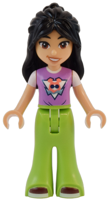 Friends Liann - Medium Lavender Top, Lime Trousers Bell-Bottoms, Dark Red Shoes, Lopsided Smile – ПРИЯТЕЛИ