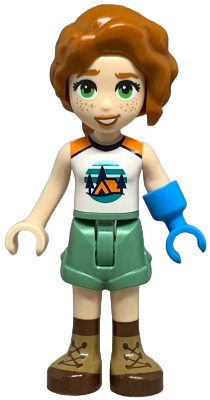 Friends Autumn - White and Orange Sleeveless Top with Tent, Sand Green Shorts, Nougat and Reddish Br – ПРИЯТЕЛИ