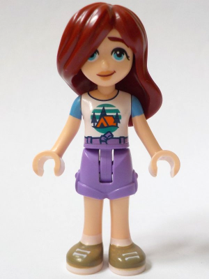 Friends Paisley - White T-Shirt with Tent, Medium Lavender Shorts, Dark Tan Shoes – ПРИЯТЕЛИ