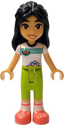 Friends Liann - White Knotted T-Shirt with Tent, Lime Trousers, Coral Shoes – ПРИЯТЕЛИ