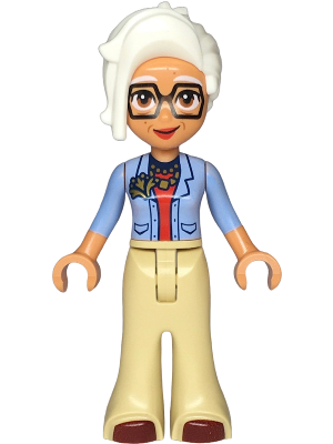 Friends Renee - Light Blue Jacket, Tan Trousers Bell-Bottoms, Dark Red Shoes – ПРИЯТЕЛИ