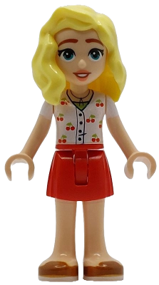 Friends Matilde - White Top with Cherries, Red Skirt, Dark Orange Shoes – ПРИЯТЕЛИ