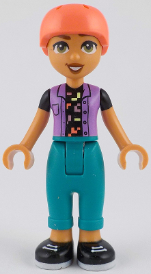Friends Nova - Medium Lavender Vest over Black Shirt, Dark Turquoise Trousers, Coral Helmet – ПРИЯТЕЛИ