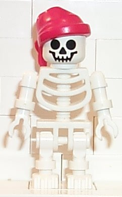Skeleton - Standard Skull, Floppy Arms, Red Bandana with Single Tail in Back – ПИРАТИ