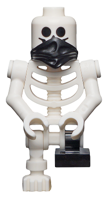 Skeleton with Standard Skull, Scarf, Bent Arms and Short Black Leg – НИНДЖАГО
