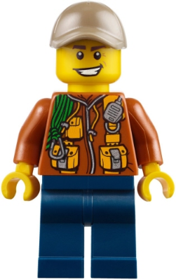City Jungle Explorer - Dark Orange Jacket with Pouches, Dark Blue Legs, Dark Tan Cap with Hole, Big Smile – ПРАЗНИЦИ И СЪБИТИЯ