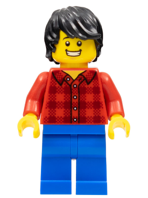 Dragon Boat Race Spectator - Male, Red Plaid Flannel Shirt, Blue Legs, Black Tousled Hair – ПРАЗНИЦИ И СЪБИТИЯ