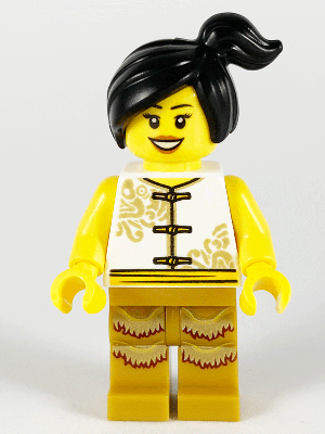 Woman, Lion Dance, White Shirt, Gold Legs with Fringe – ПРАЗНИЦИ И СЪБИТИЯ