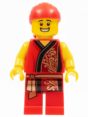Lion Dance Musician, Red Head Wrap, Smile, Red Robe with Gold Dragon – ПРАЗНИЦИ И СЪБИТИЯ