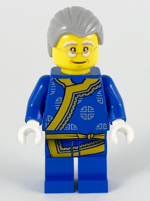 Shadow Puppeteer, Light Bluish Gray Hair, Glasses, Blue Changshan with Yellow Hem and Sash, Silver Circles Pattern – ПРАЗНИЦИ И СЪБИТИЯ