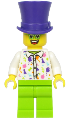 Birthday Party Guest, Dark Purple Top Hat, Green Glasses, White Shirt, Lime Legs – ПРАЗНИЦИ И СЪБИТИЯ