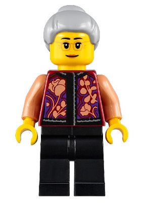 Grandmother, Floral Shirt, Black Legs, Light Bluish Gray Hair, Glasses – ПРАЗНИЦИ И СЪБИТИЯ