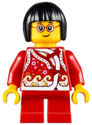 Child - Girl, Red Shirt with Bows and Flowers, Red Short Legs, Black Short Hair, Glasses, Freckles – ПРАЗНИЦИ И СЪБИТИЯ