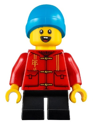 Child - Boy, Red Tang Jacket with Hood, Black Short Legs, Dark Azure Beanie – ПРАЗНИЦИ И СЪБИТИЯ