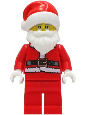 Santa - Red Legs, Fur Lined Jacket, White Eyebrows, Glasses – МАРКА ЛЕГО
