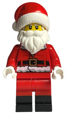 Santa, Red Legs, Black Boots Fur Lined Jacket with Button and Candy Cane on Back, Gray Bushy Eyebrows – ПРАЗНИЦИ И СЪБИТИЯ