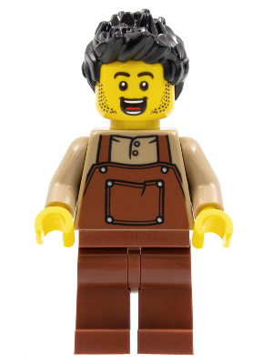 Man, Black Spiky Hair, Dark Tan Shirt, Reddish Brown Overalls and Legs – ПРАЗНИЦИ И СЪБИТИЯ