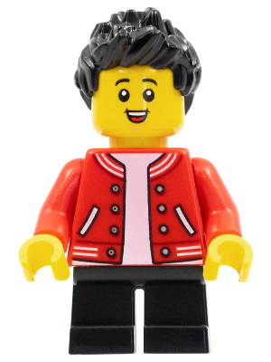 Child - Boy, Red Letterman Jacket, Black Short Legs, Black Spiked Hair – ПРАЗНИЦИ И СЪБИТИЯ