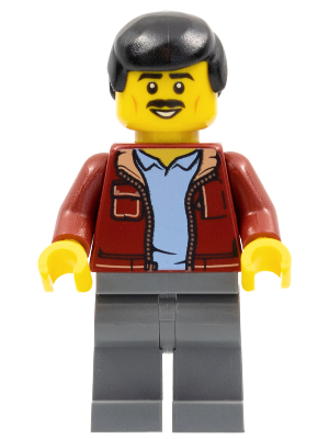 Man, Dark Red Jacket with Bright Light Blue Shirt, Dark Bluish Gray Legs, Black Male Hair, Moustache – ПРАЗНИЦИ И СЪБИТИЯ
