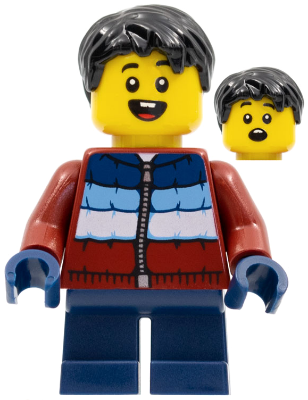 Child - Boy, Dark Red Puffy Coat, Dark Blue Short Legs, Black Hair – ПРАЗНИЦИ И СЪБИТИЯ