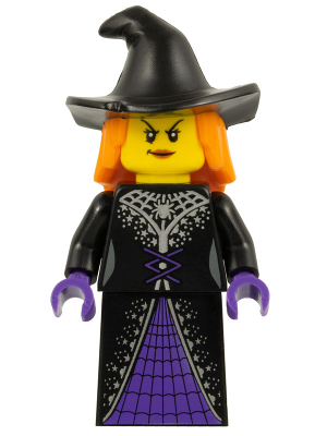 Witch - Black Floppy Hat, Orange Hair, Dark Purple Trim – МАРКА ЛЕГО