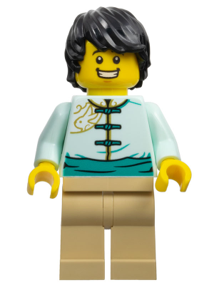 Lunar New Year Parade Participant - Male, Light Aqua Tang Jacket, Tan Legs, Black Hair – ПРАЗНИЦИ И СЪБИТИЯ