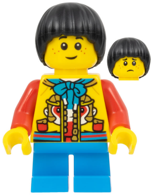 Child - Boy, Yellow Monkey King Jacket, Dark Azure Short Legs, Black Mop Top, Freckles – ПРАЗНИЦИ И СЪБИТИЯ