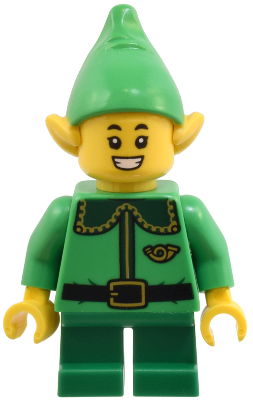 Elf - Dark Green Collar and Gold Horn, Open Mouth Smile – ПРАЗНИЦИ И СЪБИТИЯ