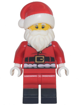 Santa - Fur Lined Jacket with 2 Wrinkles on Back, Red Legs with Black Boots, Santa Hat with Printed  – ПРАЗНИЦИ И СЪБИТИЯ