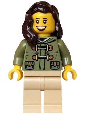 Holiday Express Train Passenger - Female, Olive Green Jacket, Tan Legs, Dark Brown Hair – ПРАЗНИЦИ И СЪБИТИЯ