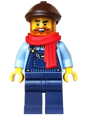 Holiday Express Train Driver - Dark Blue Overalls, Dark Brown Flat Cap, Red Scarf – ПРАЗНИЦИ И СЪБИТИЯ