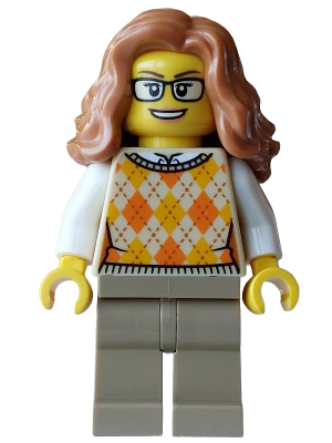 Carol Choir Double Bass Player - Female, Tan Knit Argyle Sweater Vest – ПРАЗНИЦИ И СЪБИТИЯ