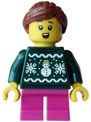 Carol Choir Singer / Caroler - Girl, Dark Green Knit Fair Isle Holiday Sweater – ПРАЗНИЦИ И СЪБИТИЯ