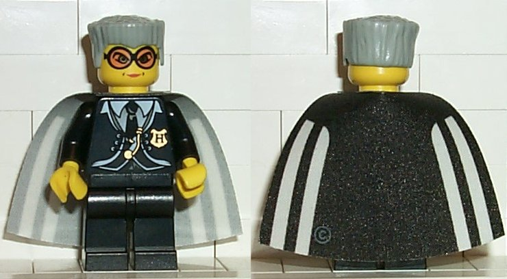 Madam Rolanda Hooch - Black Outfit, Yellow Head, Cape with White Stripes – ХАРИ ПОТЪР