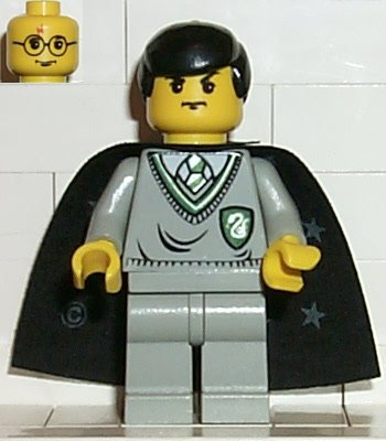 Gregory Goyle - Light Gray Slytherin Sweater and Legs, Black Cape with Stars, Black Hair (Harry Potter Transformation) – ХАРИ ПОТЪР