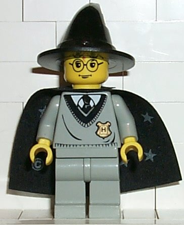 Harry Potter - Hogwarts Torso, Light Gray Legs, Black Wizard / Witch Hat, Black Cape with Stars – ХАРИ ПОТЪР