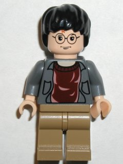 Harry Potter - Dark Bluish Gray Open Shirt Torso, Dark Tan Legs – ХАРИ ПОТЪР