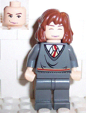 Hermione Granger - Gryffindor Stripe Torso, Dark Bluish Gray Legs, Sleeping / Awake Face – ХАРИ ПОТЪР